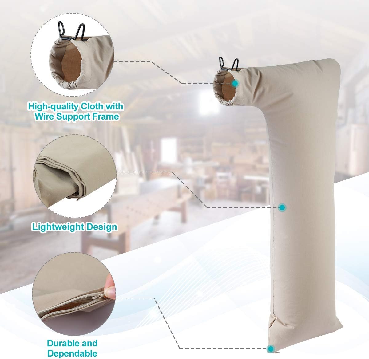 LANMU Table Saw Dust Collector Bag Compatible with Bosch/Dewalt/Ryobi/Craftsman/RIGID/Delta/Porter Cable/Makita/Metabo/Kobalt/Skilsaw 10" Tablesaws with 2.5" Dust Port - - 