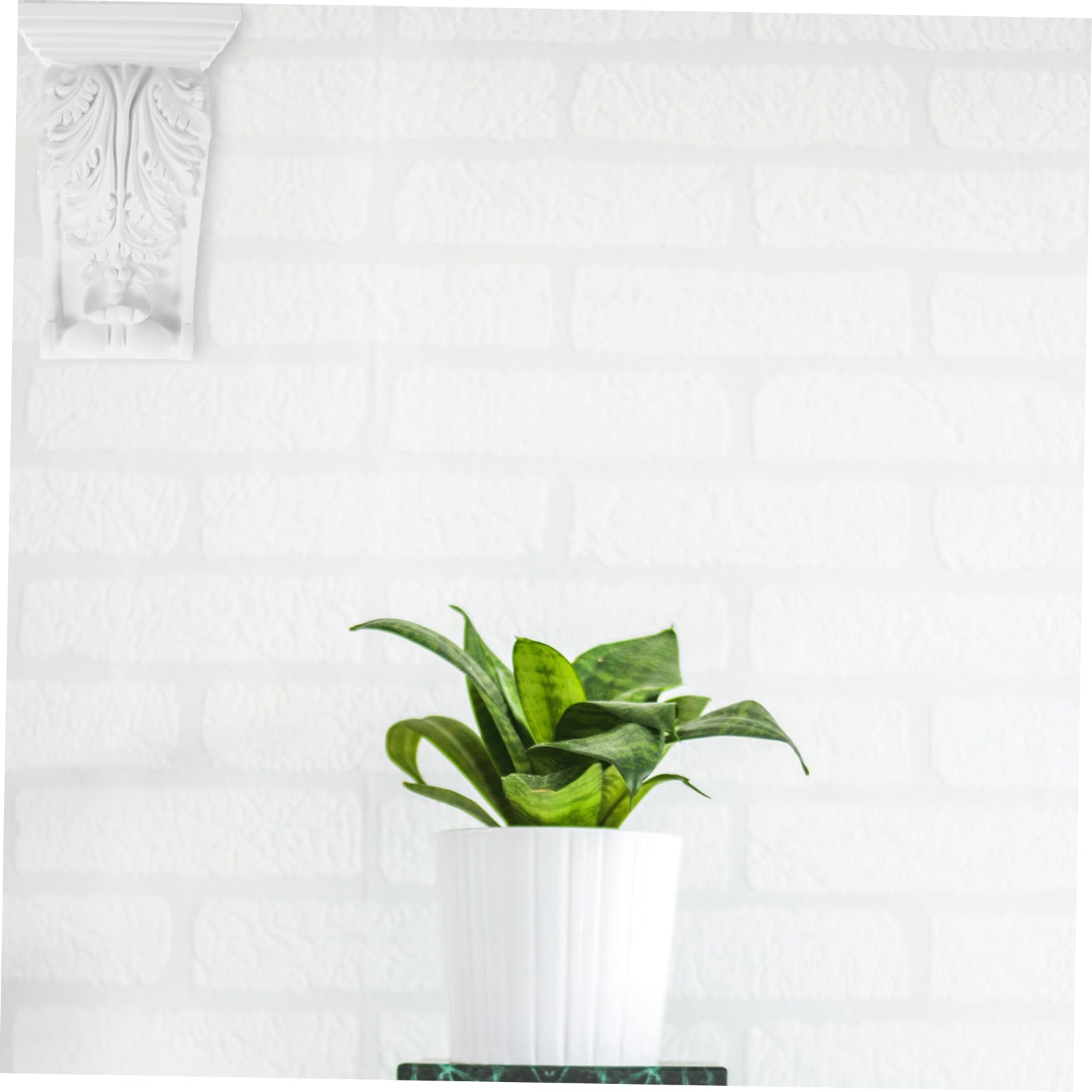 Ménsula Decorativa Europea Tallada Estilo Clásico 8.07x5.31x3.14in para Molduras de Pared