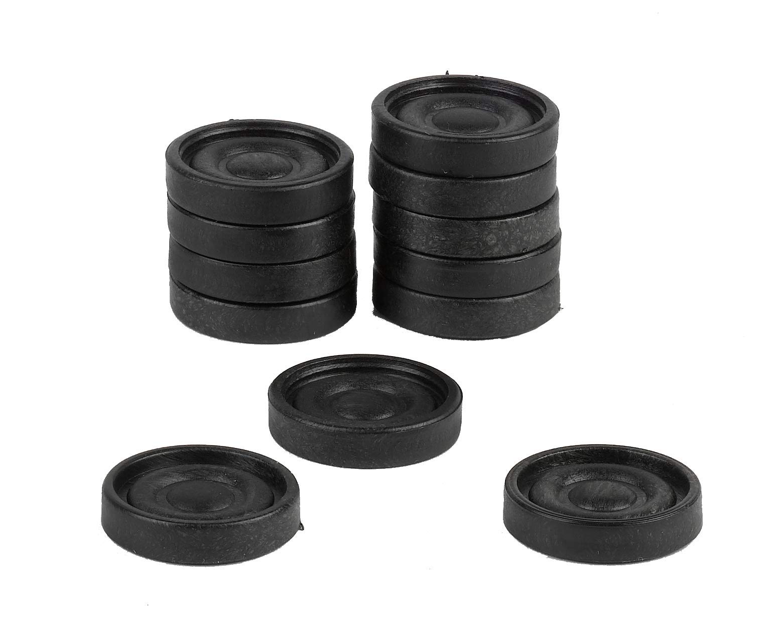 Falomir - Set Completo de 24 Fichas de Plástico | 12 en Blanco y 12 en Negro | Accesorio para Juegos de Mesa | Diversión Clásica en Caja Transparente (el embalaje puede variar)
