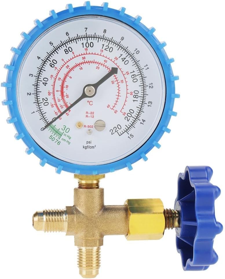 Pressure Gauge Air Conditioning Refrigerant Recharge Pressure Gauge Manometer Fit For R410a R22 R134a R404a Amazon Com Industrial Scientific