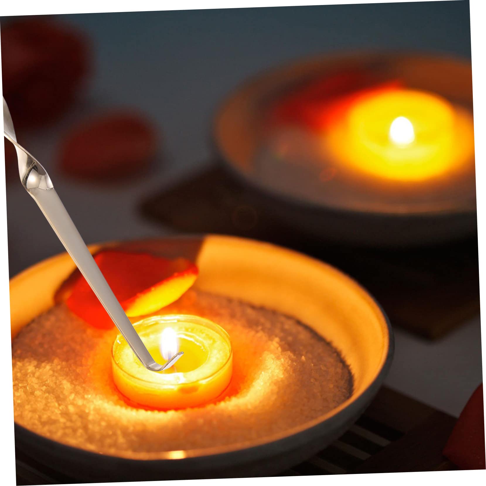 Tofficu 4 Pcs Candle Tool Stainless Steel Candle Snuffer Diamond Art Accessories Candle Trimmer Stained Glass Kit Hook Tool Candle Put Out Stick Candle Accessory Candles Bucket Wick