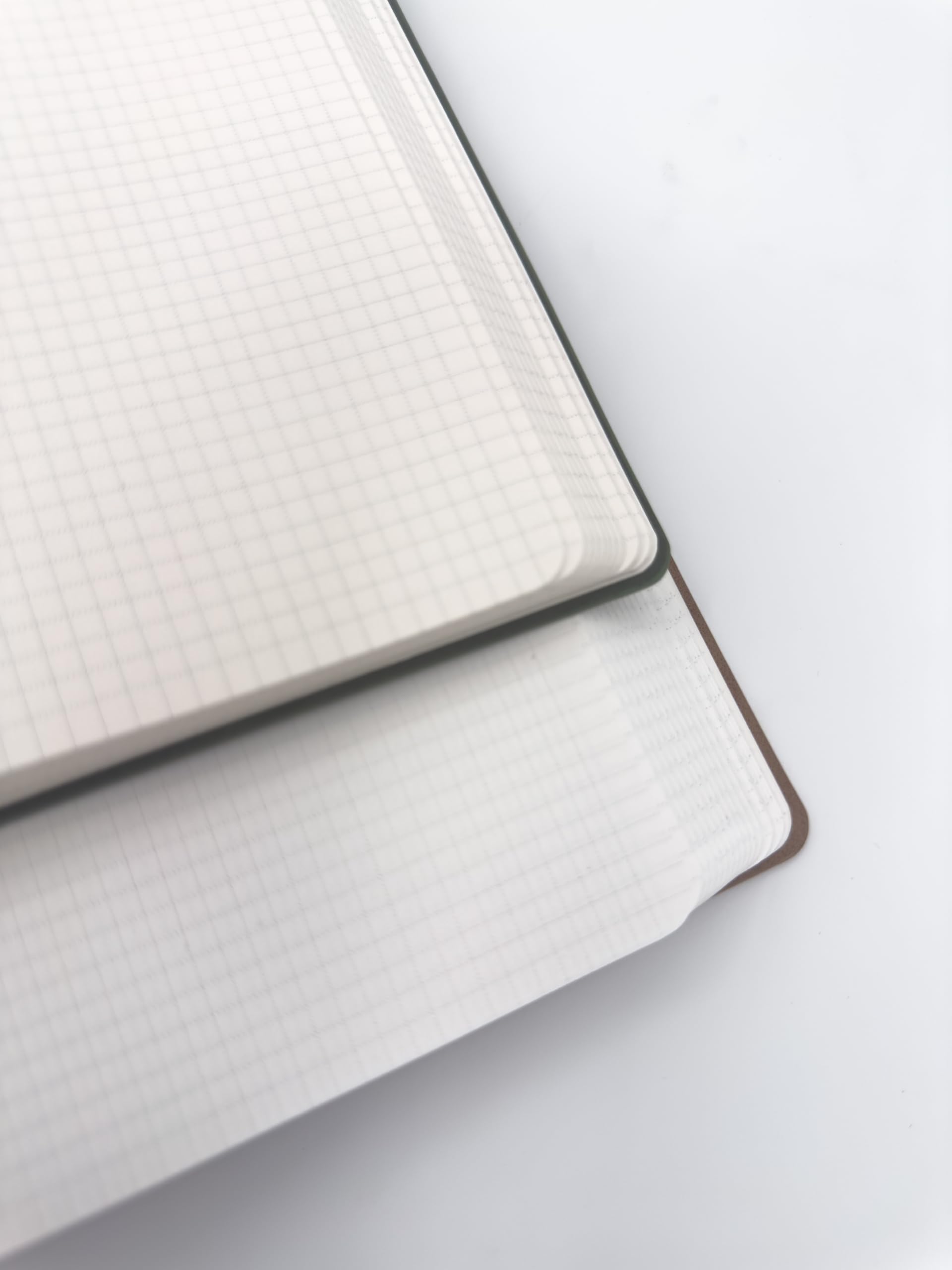 Tomoe River Paper Notebook A5 – 1000 Pages Thick Journal, TRP & Koji Paper Options, Grid (2mm / 3.7mm), Soft Cover, Fountain Pen Friendly (Green, Koji 3.7mm)