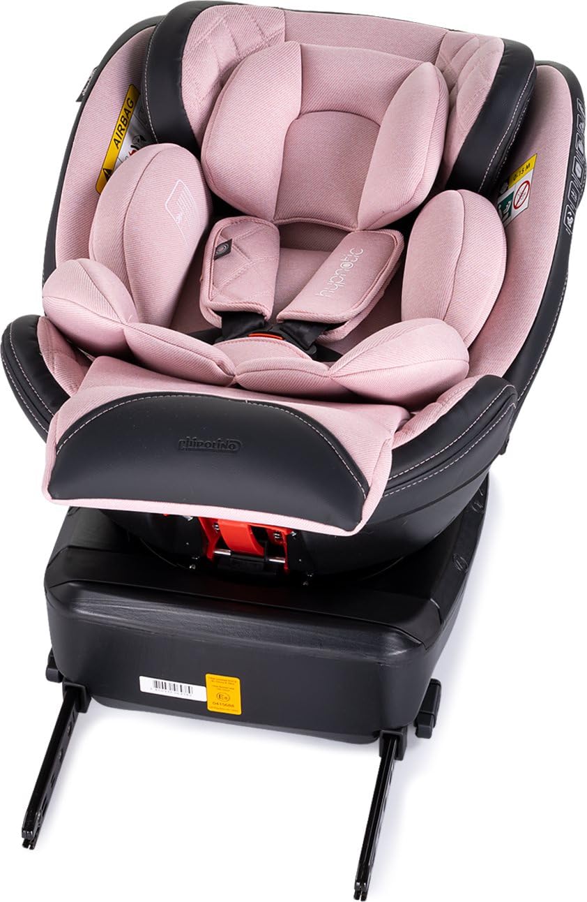Chipolino Fotelik dziecięcy Hypnotic i-Size (40-150 cm) Isofix, Top Tether, zagłówek, kolor: różowy