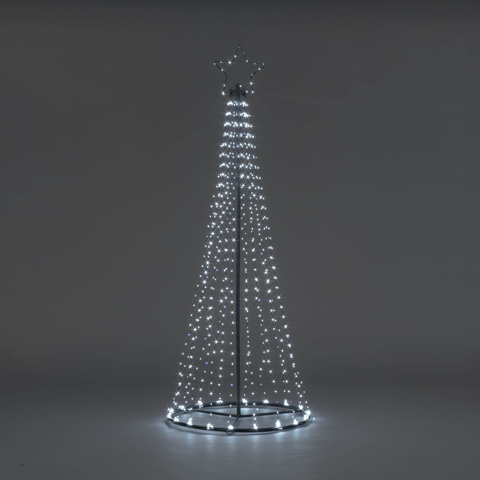 Snowtime Ice White 2.5M Maypole Tree With 884 Flashing Wire Lights
