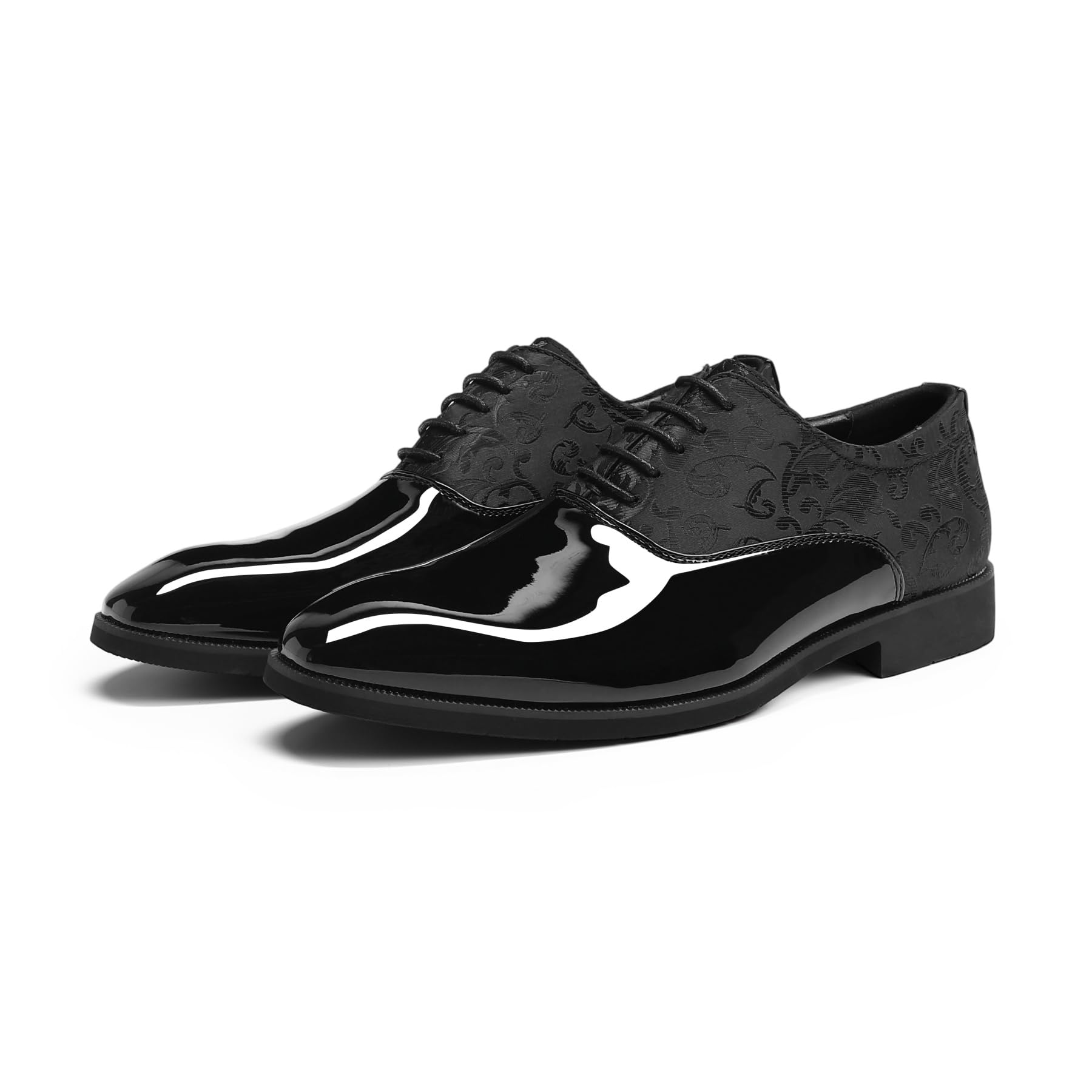 Allthemen Scarpe Uomo Jacquard Punta Affusolata Derbys Formali Comode Oxford con Lacci Traspiranti