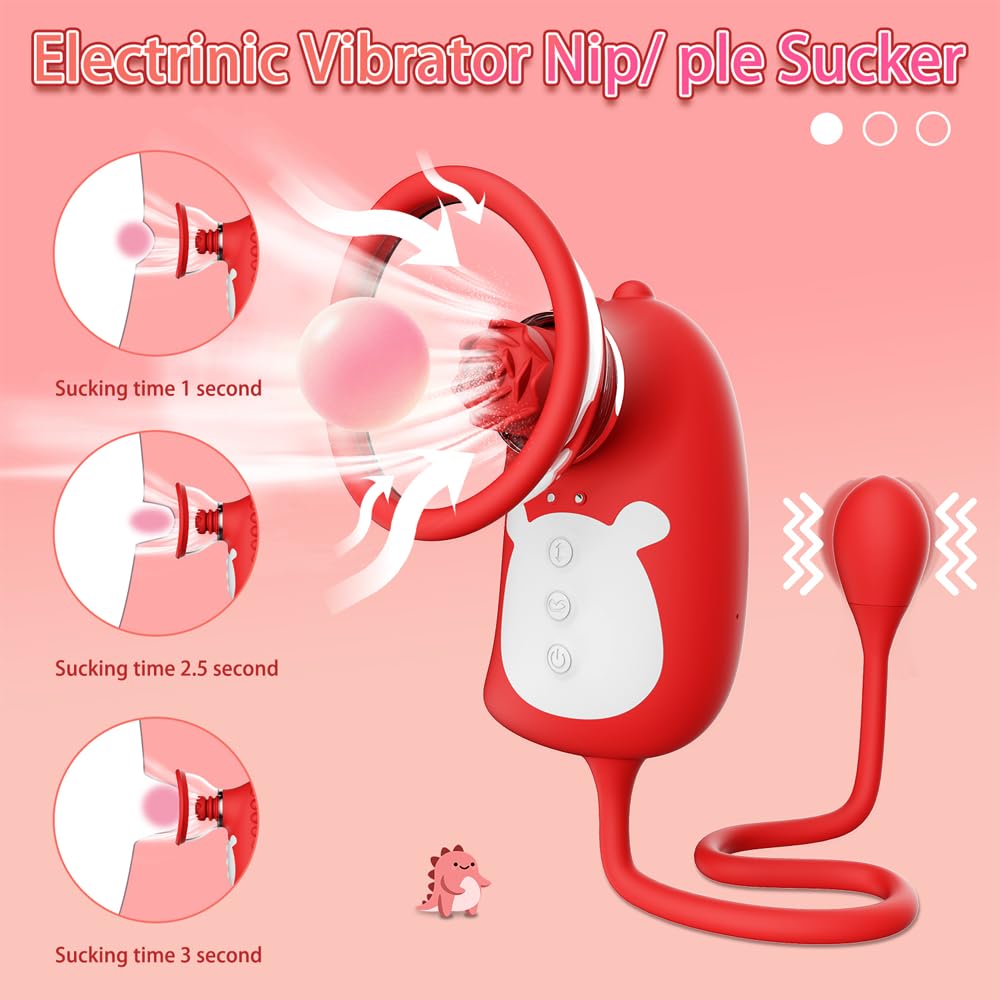 Nippelsauger Vibration für Frauen Sexspielzeug, Brustmassagegeräte mit 7 Vibration, Teleskopisch, Saugmodus Nippel Vibrator Klitoris Stimulator für Sie Vibratorensets Sex Toys