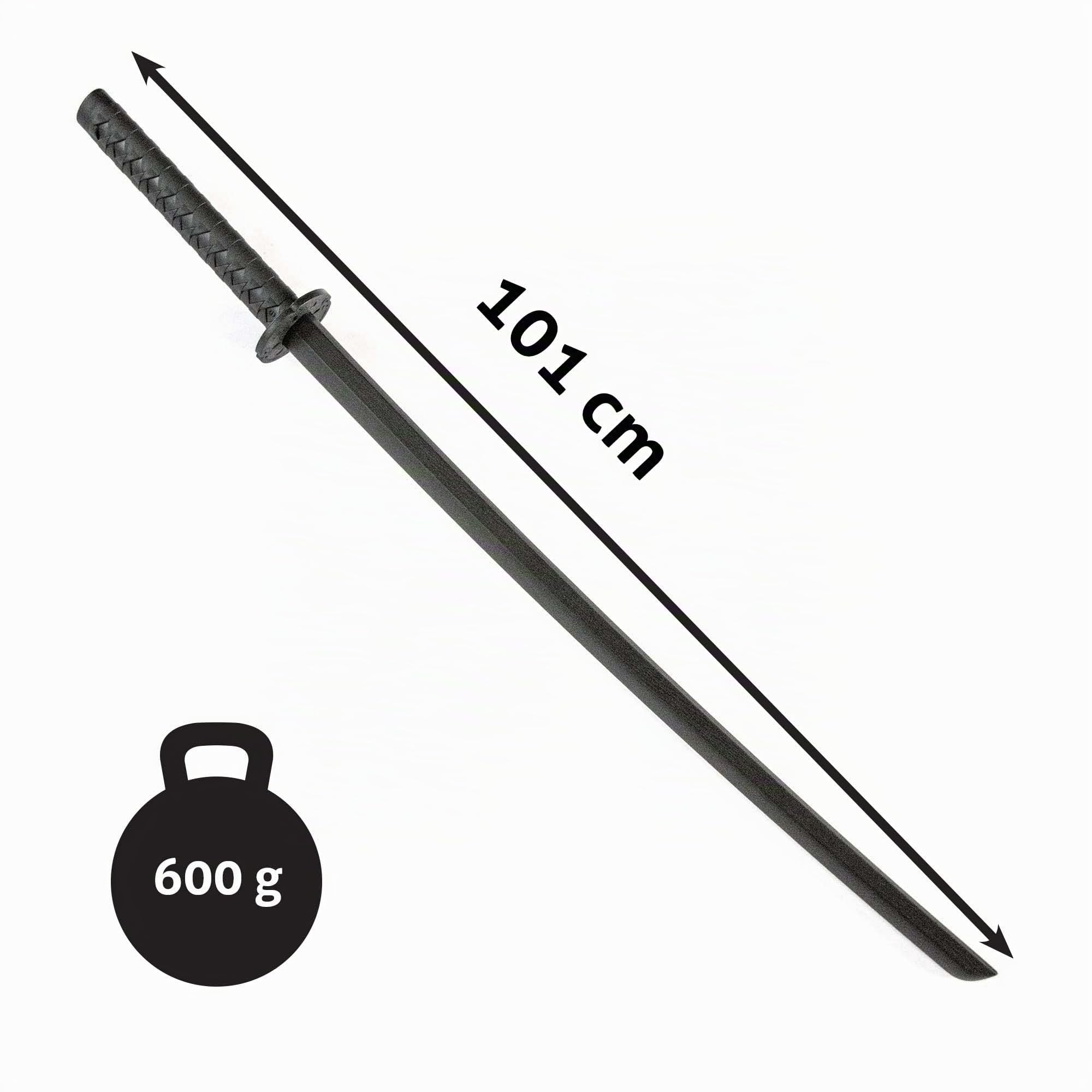 Bokken Set de Plástico Duro Saya 101 cm 600 g Iaido Aikido Bokuto Czarny