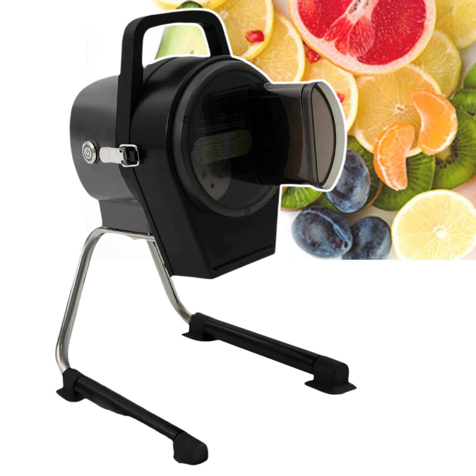 Procesador De Alimentos Comercial, Cortadora De Verduras Con 3 Orificios De AlimentacióN, Cortadora Y Trituradora AutomáTica, Cortadora EléCtrica De Verduras Con 3 Cuchillas, 6000 R/Min,110V