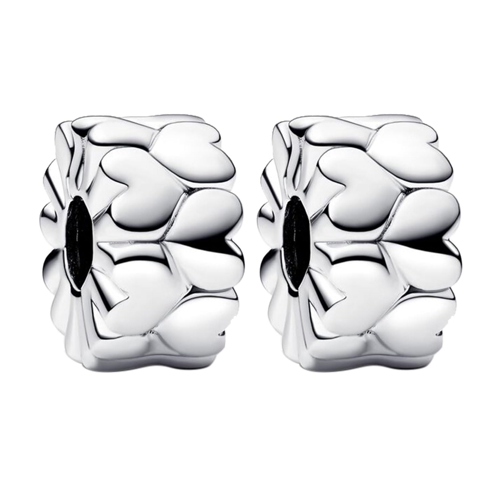 Rimgoris 925 Sterling Silver for Women Bracelets Necklace Safety Chain Clips Heart Rose Gold Cup Airplane Planet Travel Easter Egg Dangle Charm