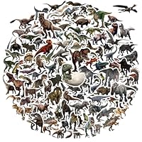 120PCS Dinosaur Stickers for Kids – Waterproof PVC Decals for Water Bottles, Laptops, Notebooks, Party Bags – Cute T-Rex, Triceratops, Raptor & More – Perfect Dino Gifts for Boys & Girls, 5cm Each
