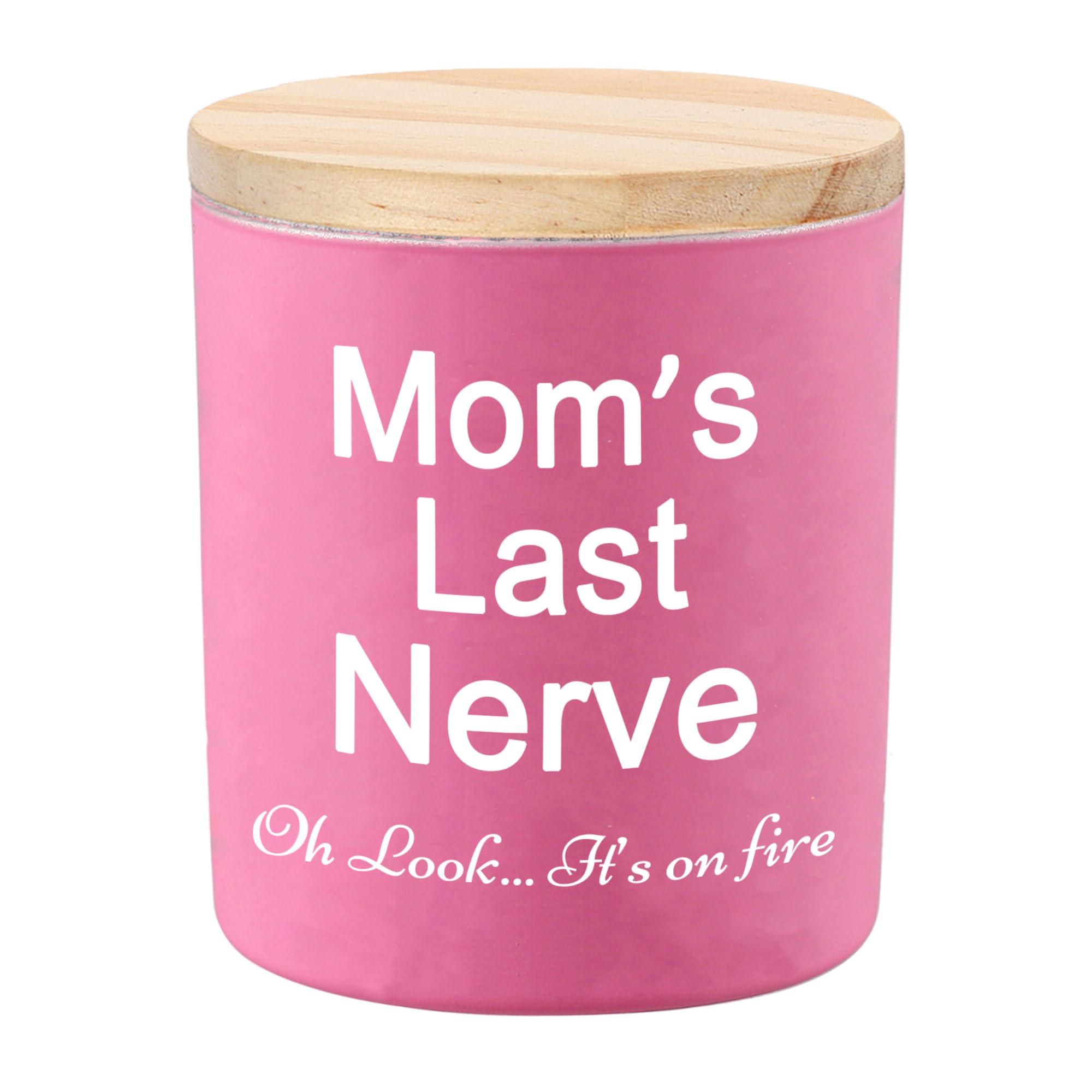 Candles Gifts for Mom from Daughter Son Funny Cool Unique Christmas Mothers Day Birthday Gifts for Mom Stocking Stuffers Lavender Scented Soy Candle Moms Last Nerve Oh Look Its On Fire