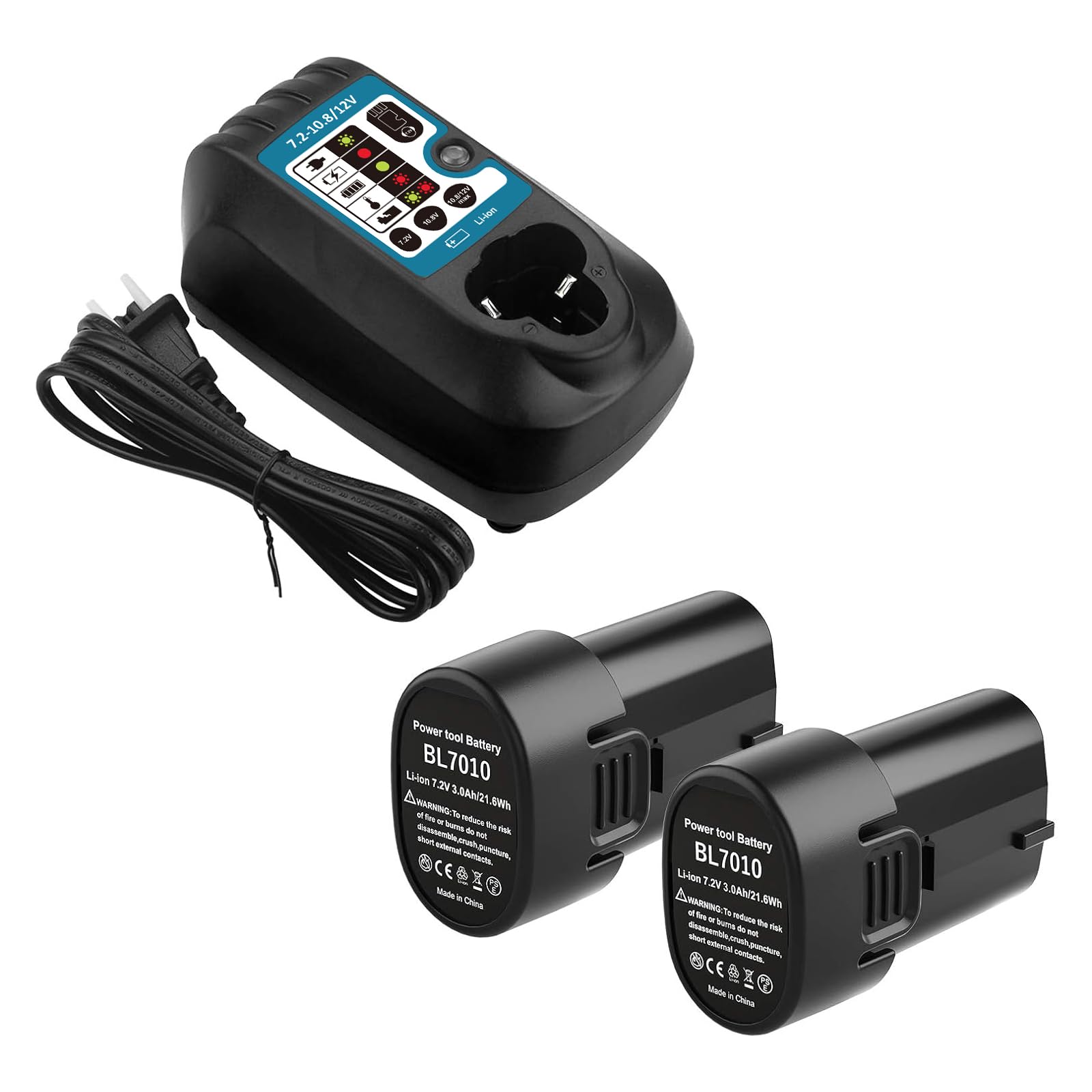 Amazon.co.jp: Enermall 互換 マキタ 7.2v バッテリー BL7010 充電器