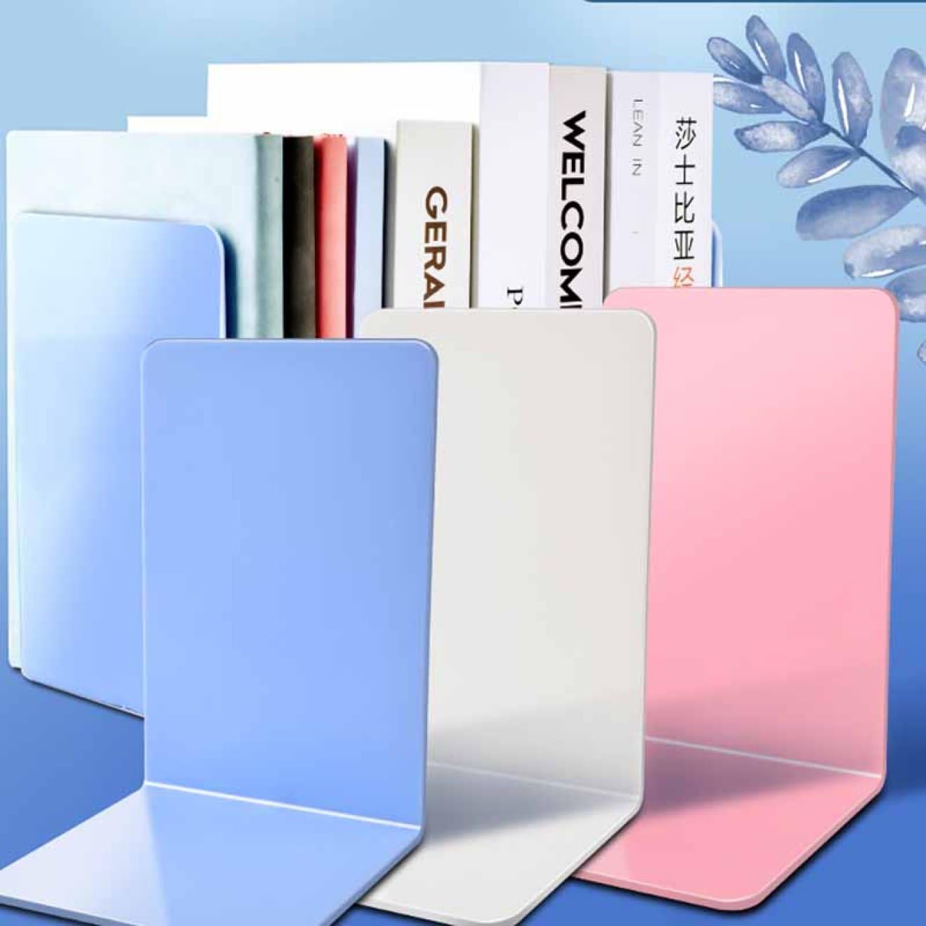 Amazon.co.jp: MJKQ9 特大 A4 サイズ F*6 ブックエンド セット ピンク