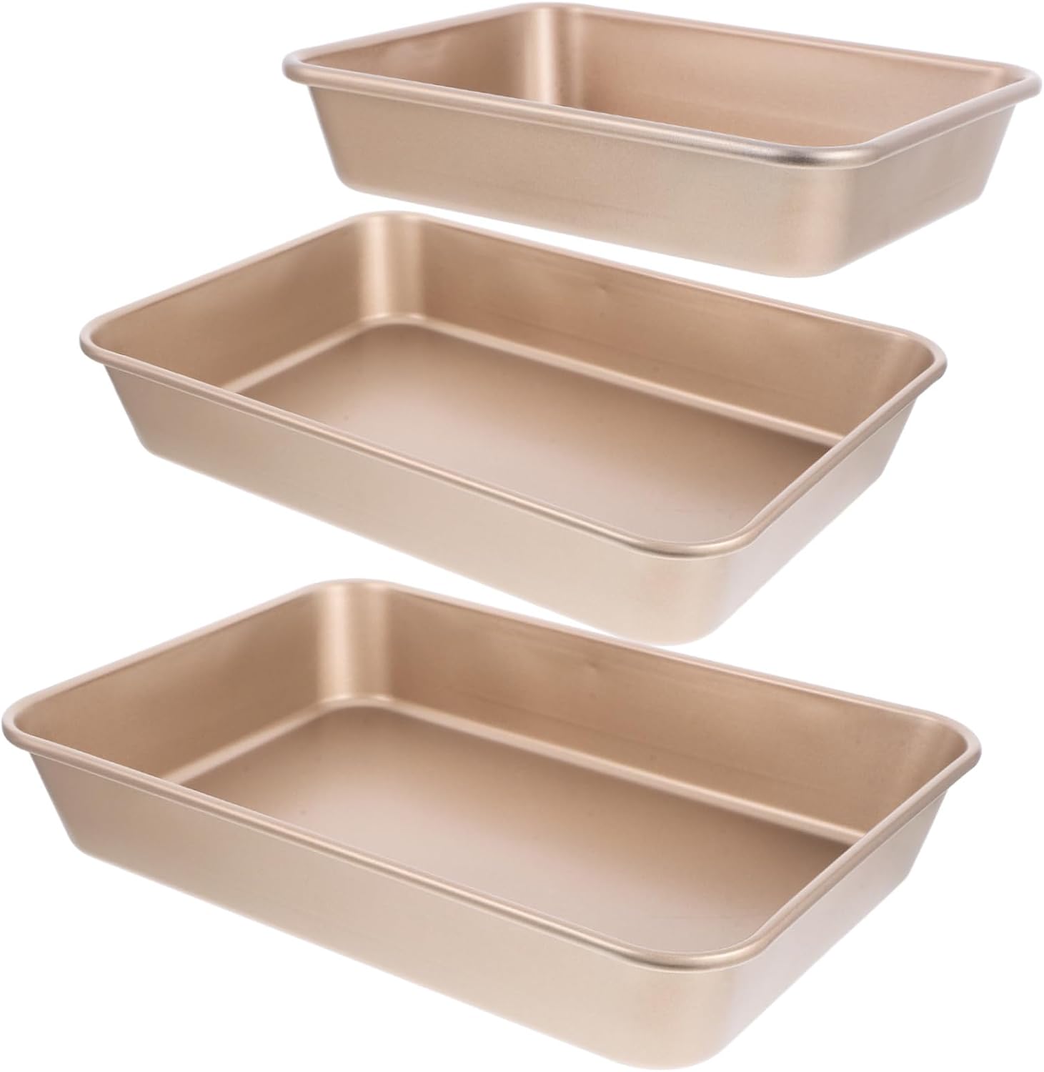 COLLBATH 3pcs Deep Baking Pan Nonstick Bakeware for Oven Includes and Lasagna and Casserole Trays Versatile and Bakeware for Easy Cleanup