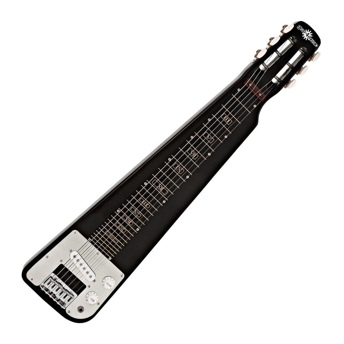Chitarra Lap Steel e Stand di Gear4music | Toni country sorprendenti dal pickup single coil ceramico, ponticello hardtail fisso per un'accordatura stabile