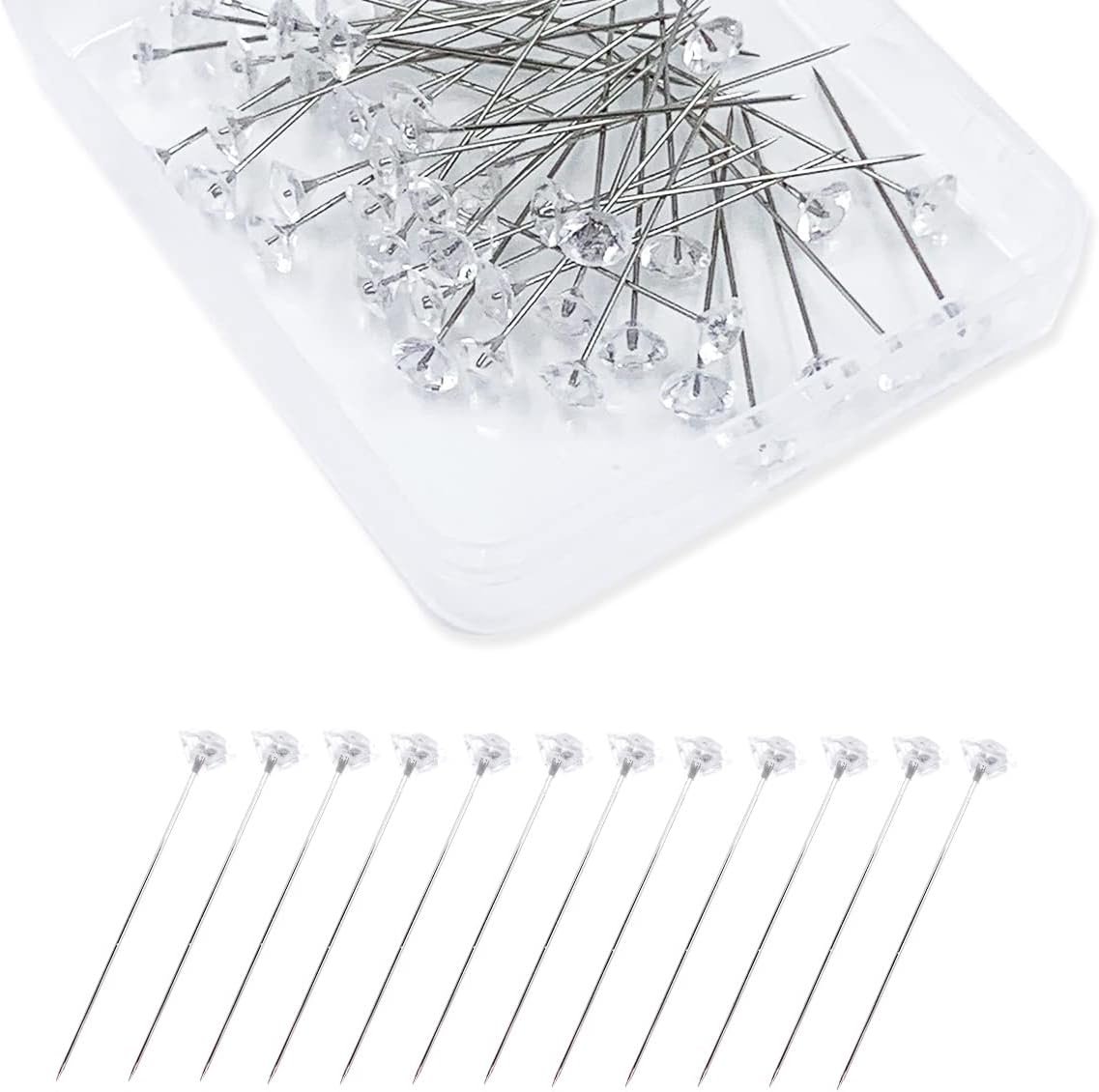 Corsage Pins, 150Pcs Diamond Bouquet Pins Sewing Corsages