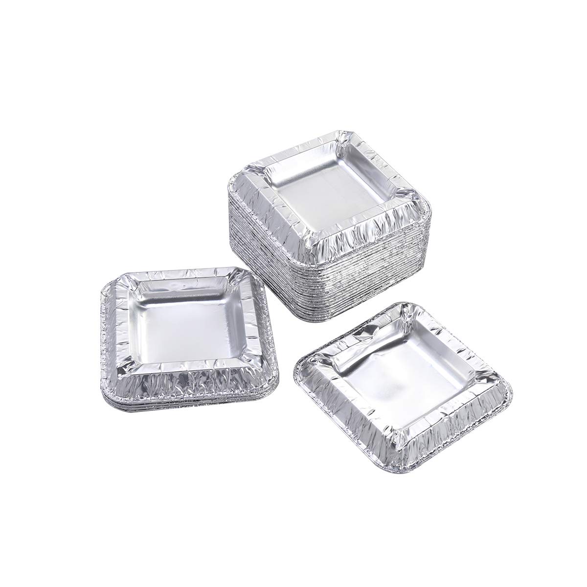 Buy Vosarea 25 Pcs Square Aluminum Foil Ashtray Disposable Unbreakable