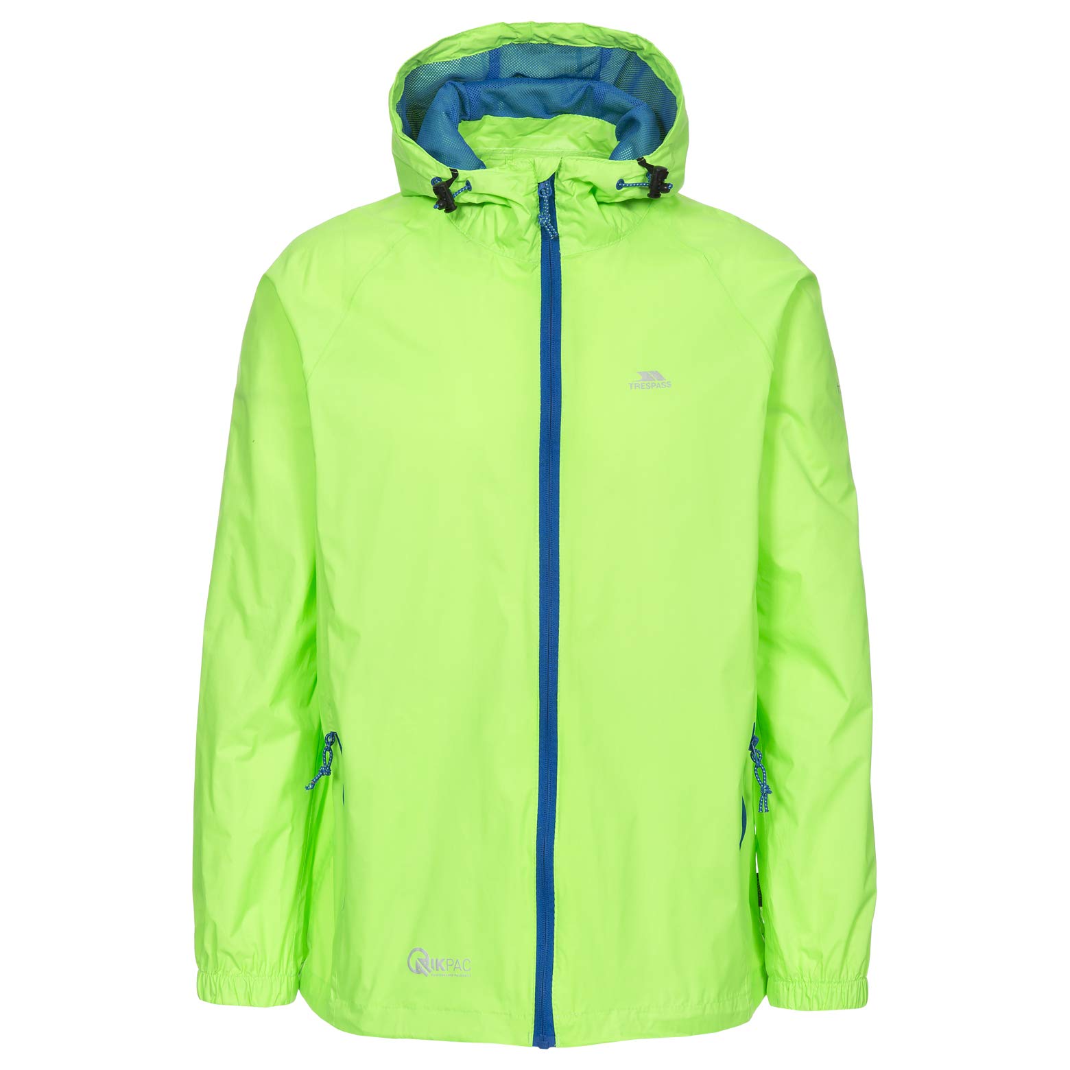 Trespass Adults Waterproof Jacket Qikpac - Lightweight Packaway Raincoat, 2 Zip Pockets, Full Body Front Zip, Adjustable Hood, Storm Flap, Ventilated Back, Foldable Packs in Pouch — view 17