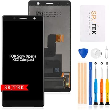 SRJTEK For Sony Xperia XZ2 Compact SO-05K H8314 H8324 Replacement LCD Panel Set Inch Front Panel Touch Screen Digitizer LCD Screen Repair Kit with Tool Set/Screen Protector Black