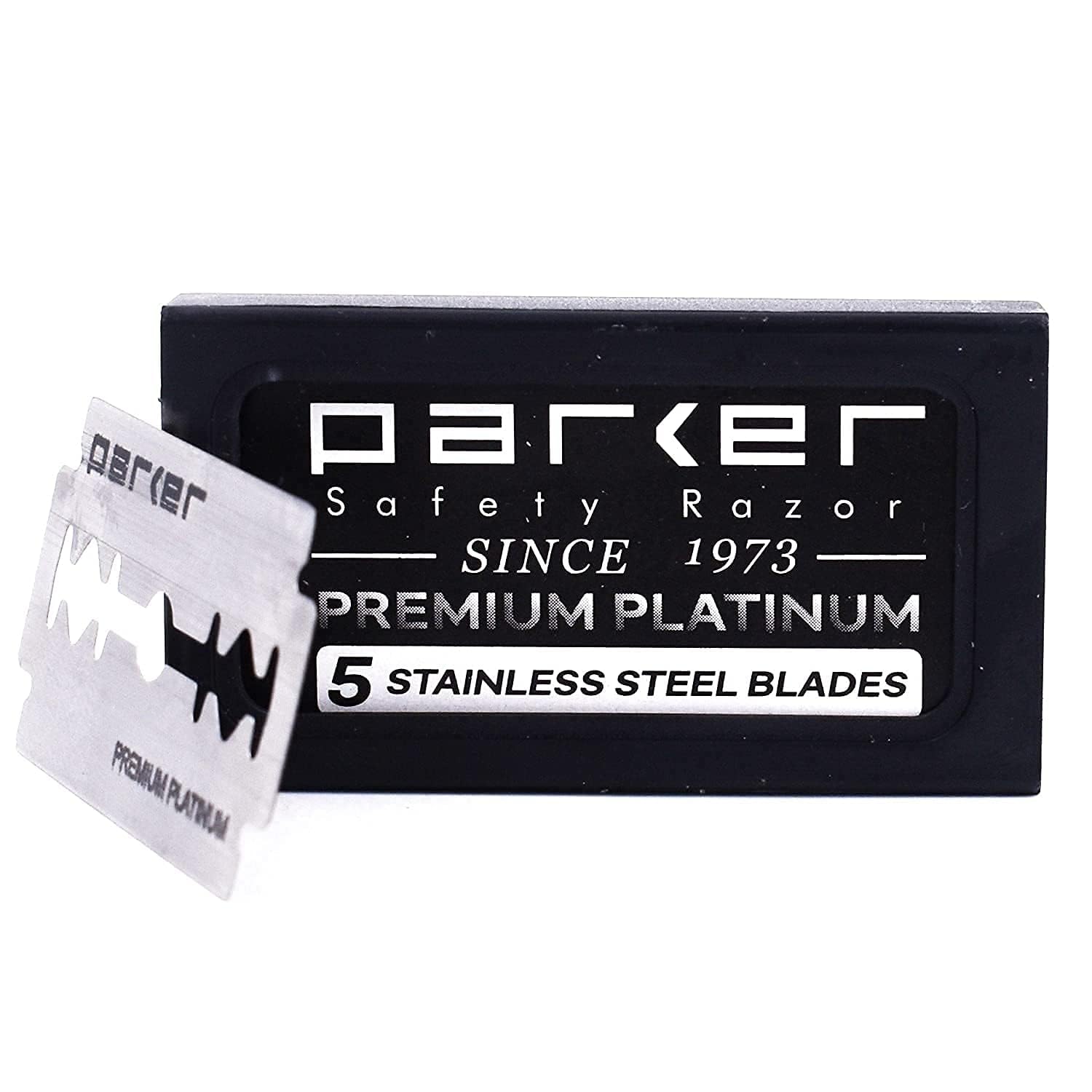 Parker Rasierhobel, 82R Rasierset, inklusive Parker Pure Badger Rasierpinsel, Chrom-Rasierständer, 82R Heavyweight Double Edge Butterfly Rasierhobel und 5 Parker Premium Platinum Rasierklingen