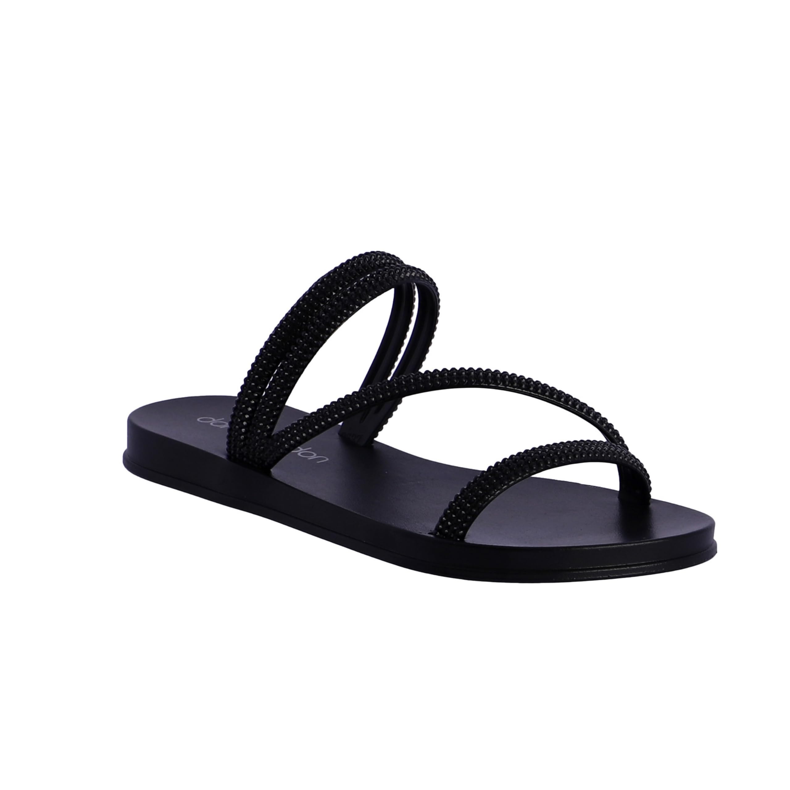DON ALGODON - Women's summer sandals - flip flops - women's flip flops - comfortable flip flops for the beach, pool and walk - Freedom, Black/White, 8 UK