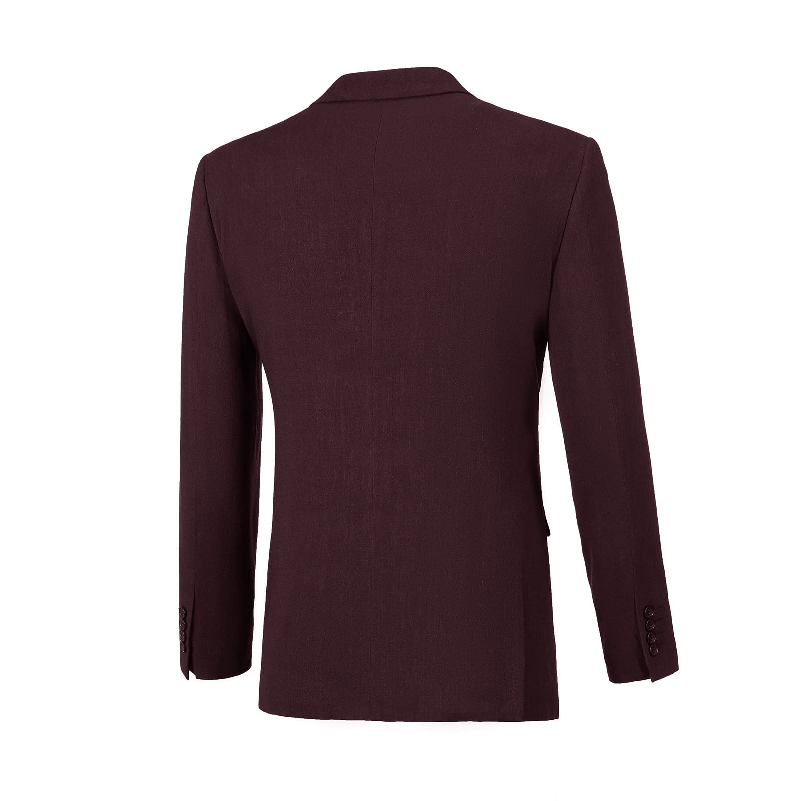 Furuyal Completo di lino 3 pezzi vintage retrò abiti da ballo di fine anno giacca slim fit blazer sposo smoking