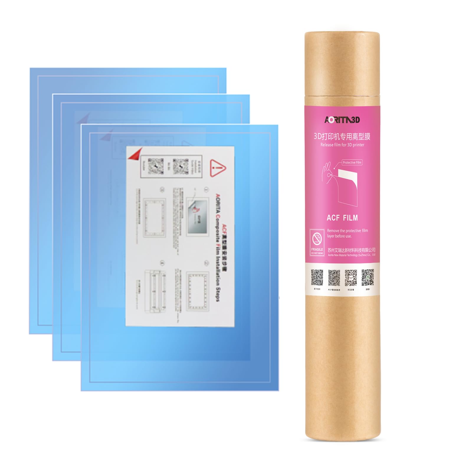 3Pcs Easy to Install ACF Film 290 * 210 * 0.3mm High Speed Release Film for Phrozen Mighty 4k,Elegoo Saturn 3 Ultra,Saturn 4 Ultra,Creality halot mage