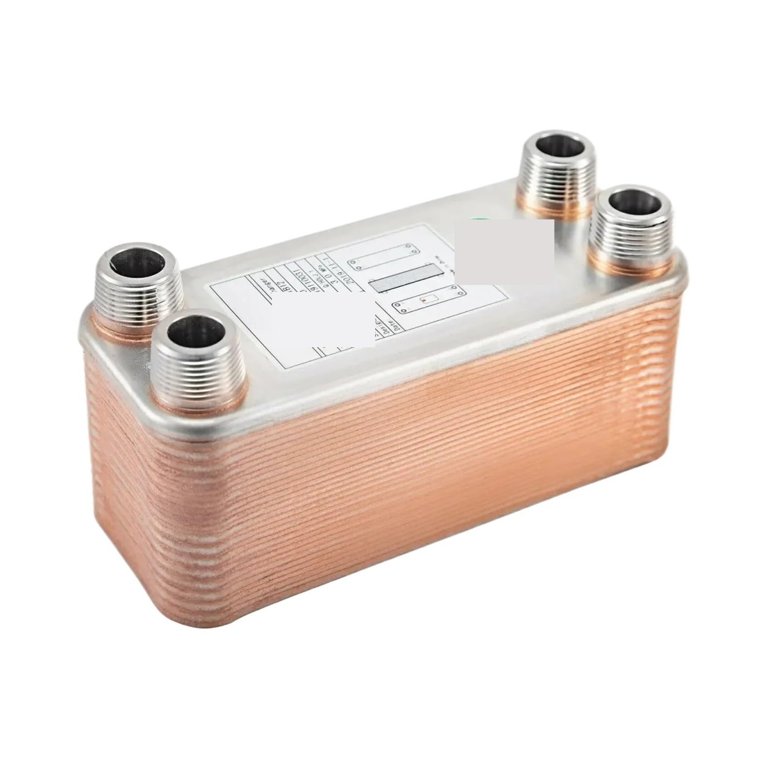 Domojt One Color Plate Heat Exchanger 30 40 60 Plates Heat Exchanger Wort Chiller Stainless Steel(30 Plates)