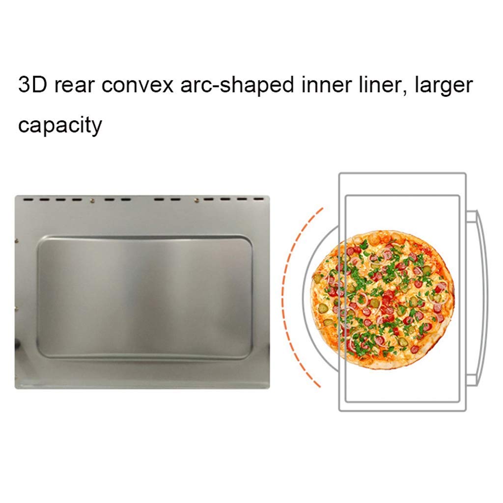 Mini forno da 35 l, temperatura regolabile 0-230 ℃ e 120 minuti, a quattro strati, forno elettrico automatico multifunzione per la cottura di torte e pane con accessori