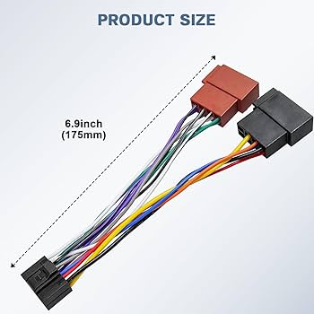 Amazon.co.jp: 16ピン ISO カーラジオ配線ハーネスアダプター Kenwood