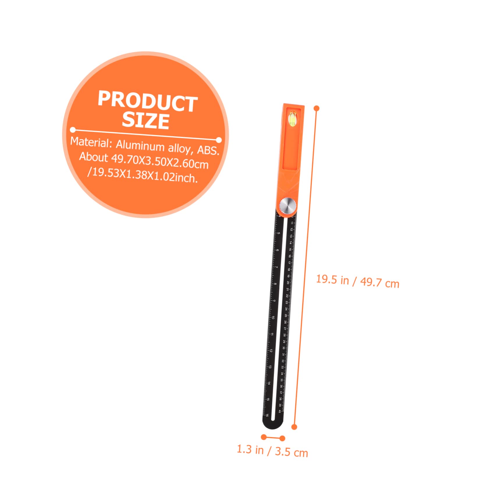 Mipcase Carpentry Marking Ruler Square Tool T-Shape Woodworking Ruler Engineer Square Light