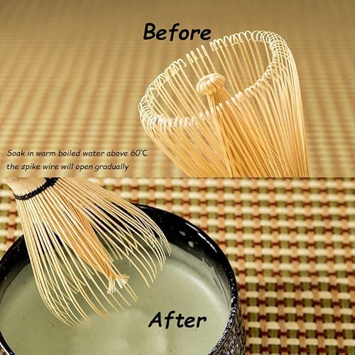 Miniatura 5 de Batidor Matcha De Bambú Natural, Batidor De Matcha Tradicional Hecho A Mano,Matcha Kit Ceremonia Japonés, Batidor De Bambú Té Matcha Para La Ceremonia Del Té, Bebida 100 Dientes