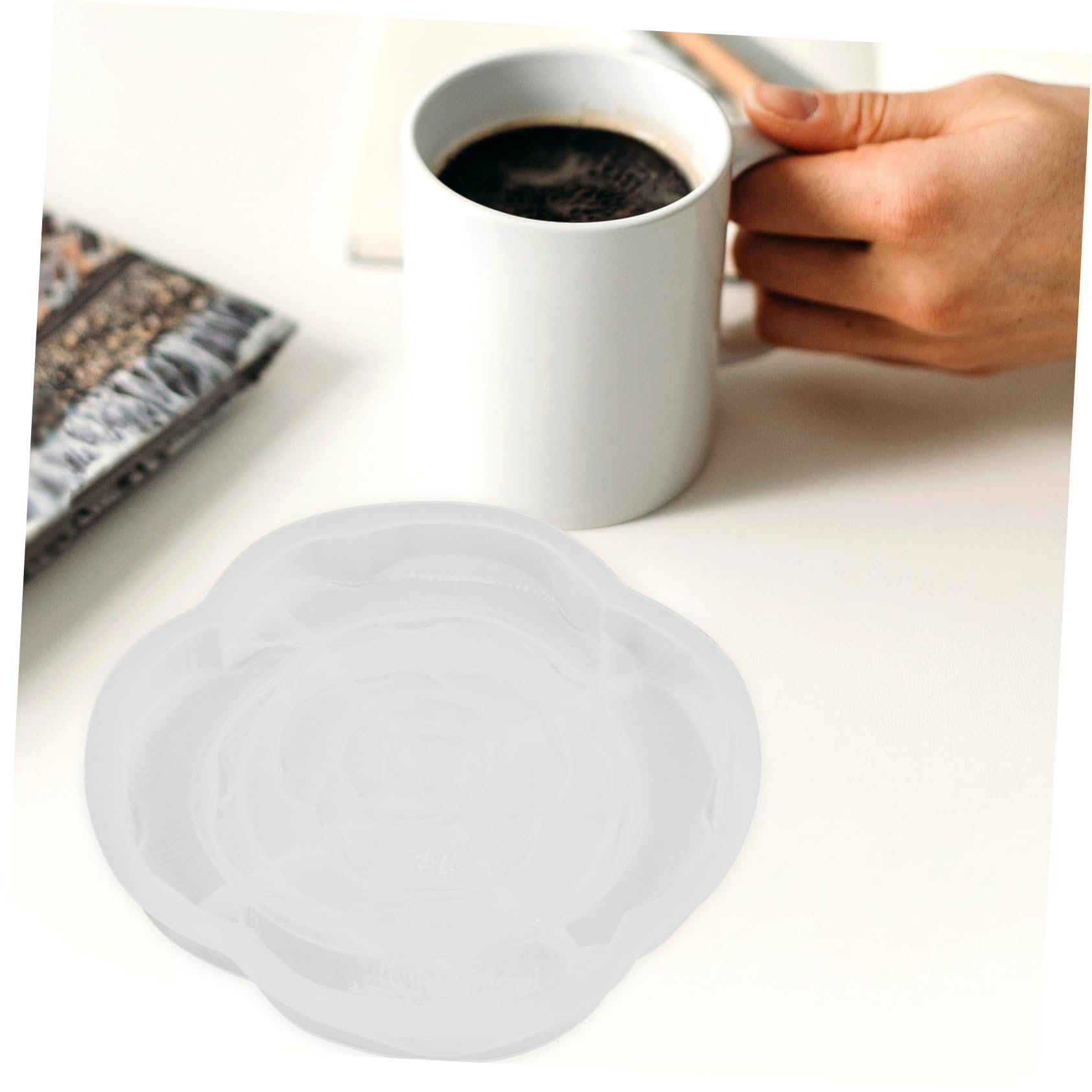 OSALADI 4 Set Stampo Silicone Per Sottobicchieri Forma Mold Resina Flessibile Per Creazioni Artigianali Per Iniziare Creare Sottobicchieri Unici E Protettivi 2 Pezzi * 4