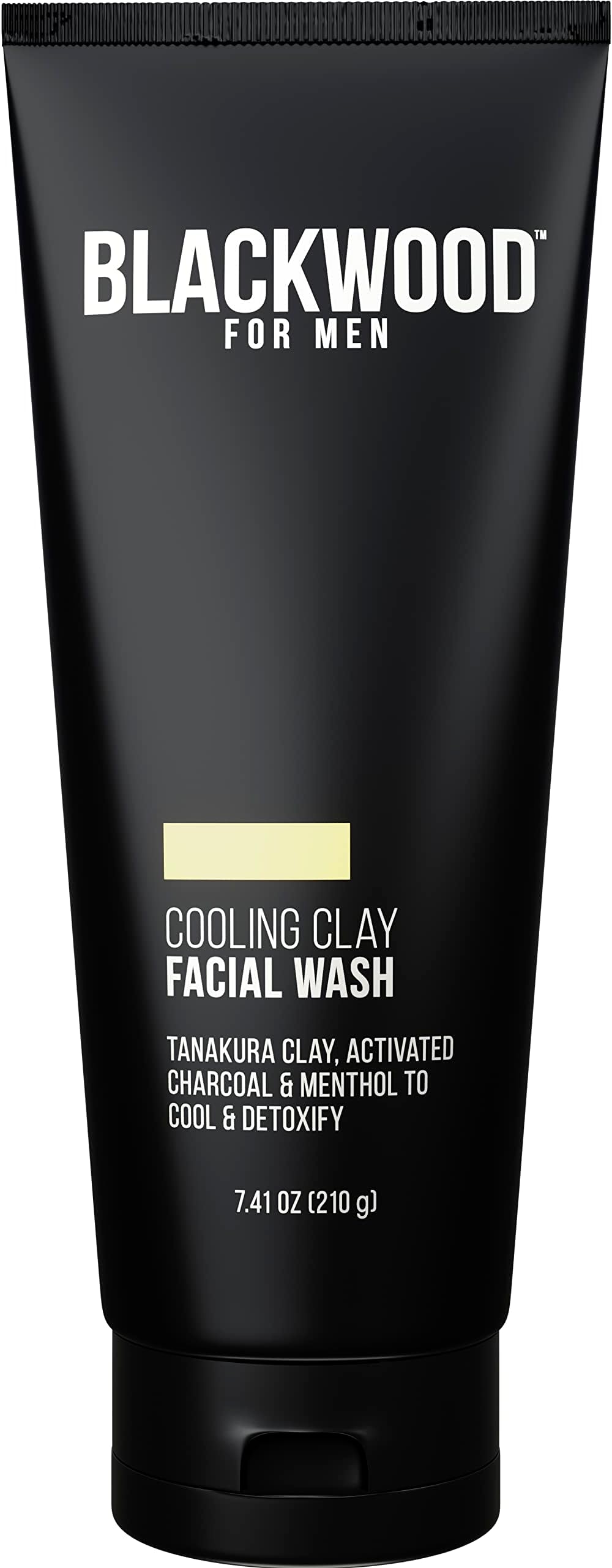 Cooling Clay Face Wash - Activated Charcoal, Menthol, & Tanakura Clay Cleanser & Mask for Deep Cleansing & Acne Treatment - Sulfate Free, Paraben Free, & Cruelty Free (7.41 oz)