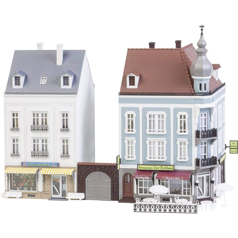 Faller Beethovenstraße - Maqueta de 2 Casas con 582 Piezas, 202 x 118 x 200 mm, Accesorios de ferrocarril H0, Modelo ferroviario H0