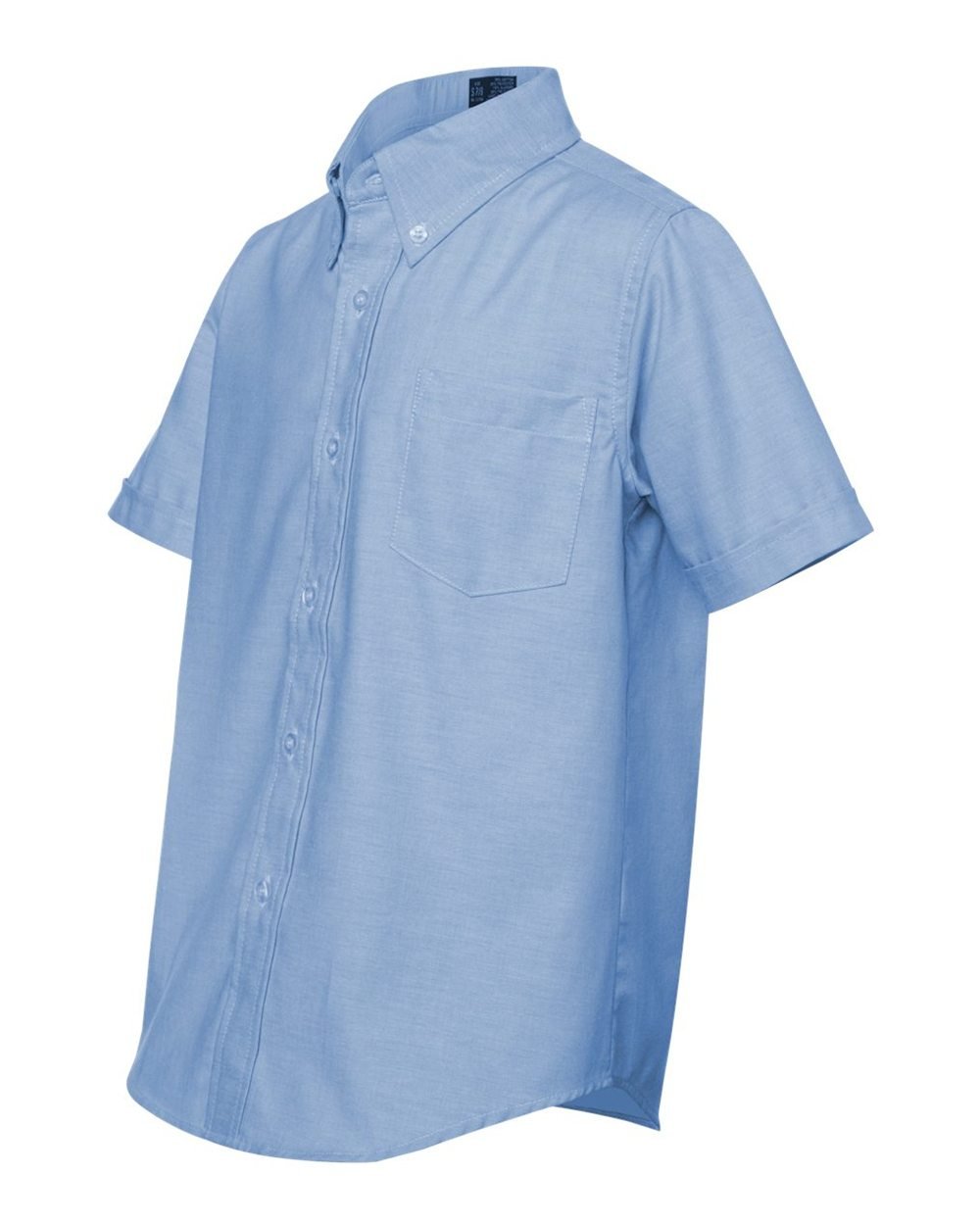 French Toast School Uniform Boys Short Sleeve Oxford Shirt, Blue, 7