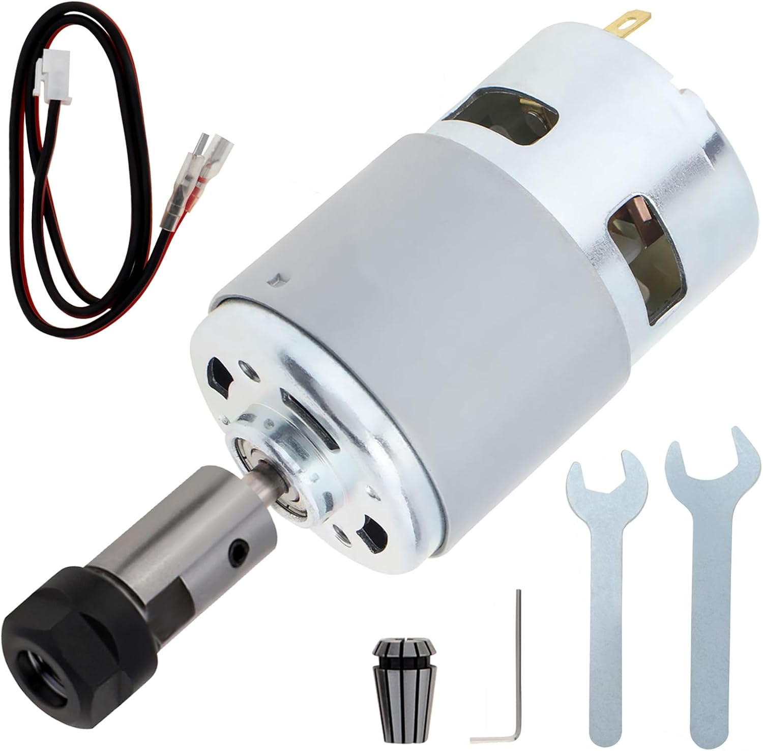 775 Spindle Motor Kit Electrical DC Motor for CNC Router Machine with 5mm ER11 Collet Set, CNC Spindle Motor