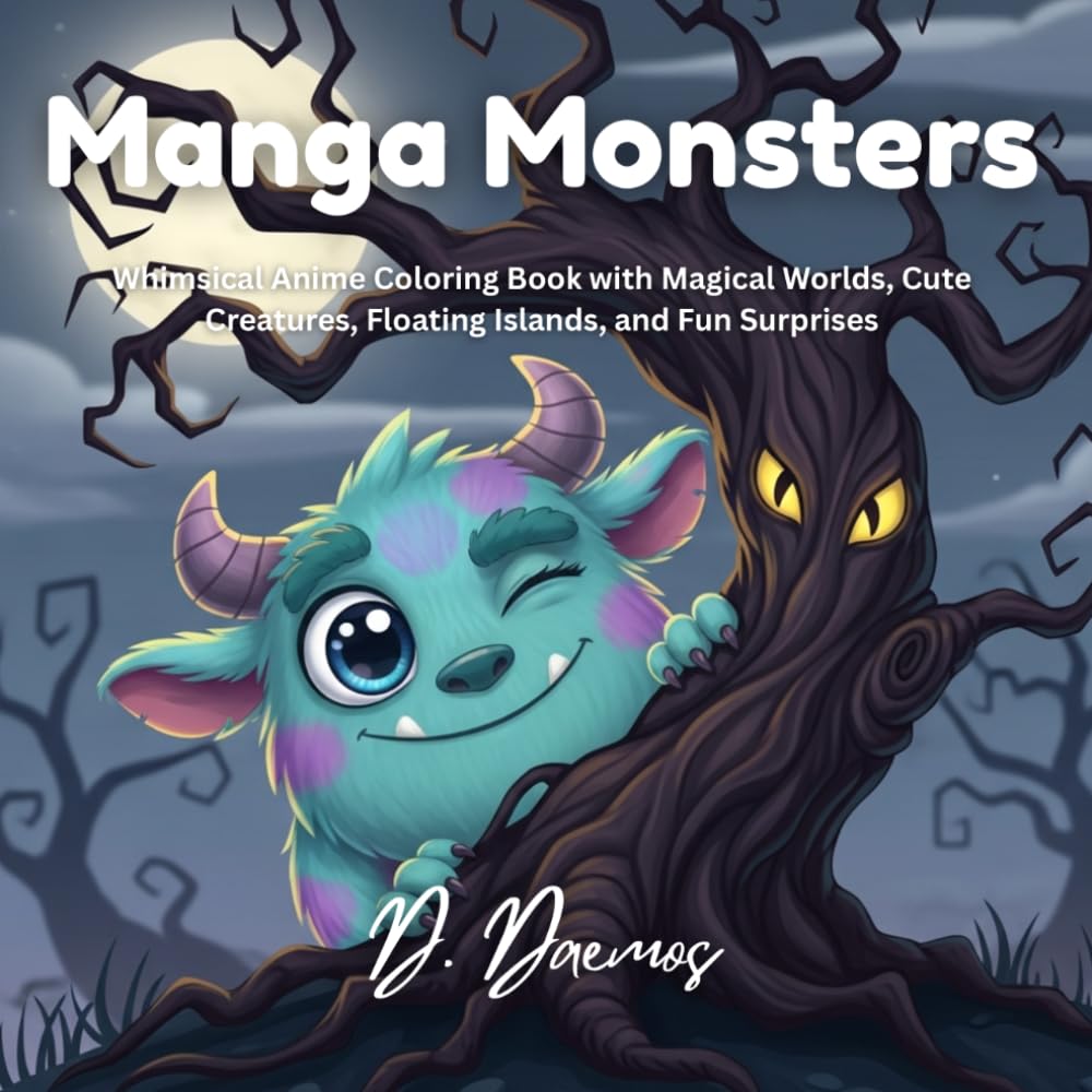 Manga Monsters: Cute and Quirky Manga Monsters Coloring Book with Friendly Creatures, Magical Forests, and Fun Adventures