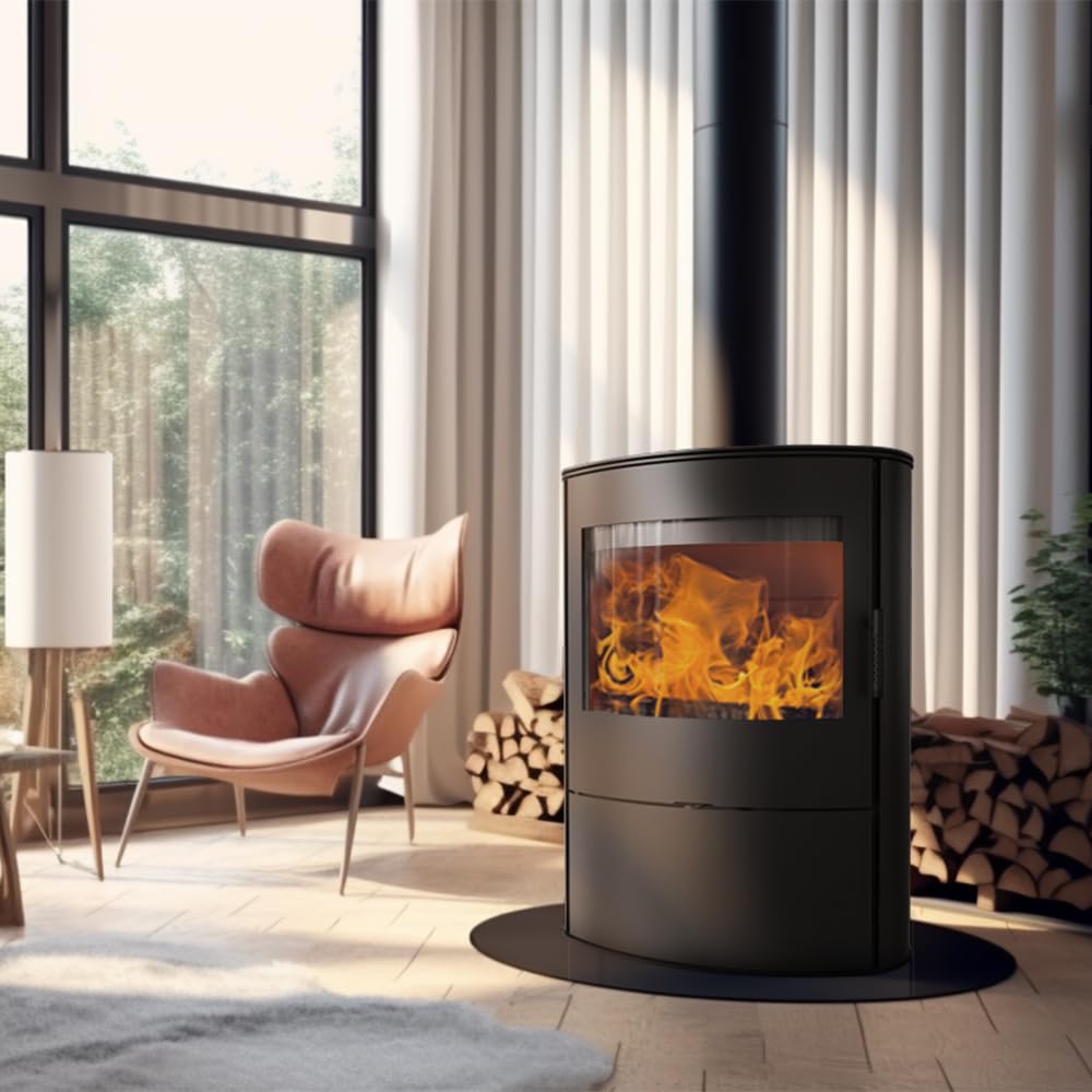 KRATKI Piec żeliwny koza AB/S/2/ ROLLO Ø 150 10 kW | EKOPROJEKT | BImSchV 2 | Zakres mocy 4-12kW | piec wolnostojący koza na drewno | Klasa energetyczna A