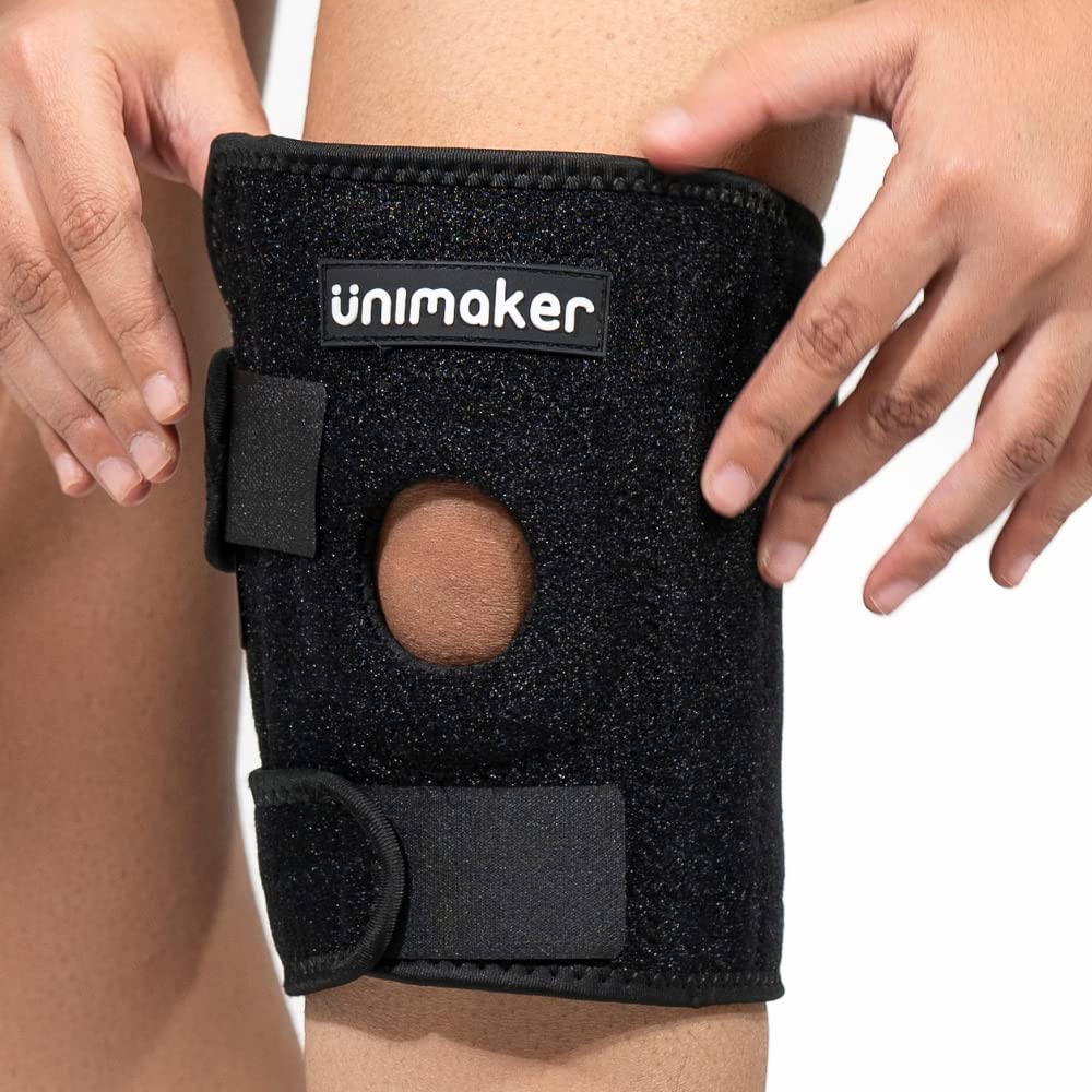 Unimaker Knee Support Brace For Men & Women Knee Pain Relief with Hinged Compression, Gym Workout, Ligament Tear, Osteo arthritis | Knee Cap Brace/Band/Corrector with Open Patella (One Size Fits All)