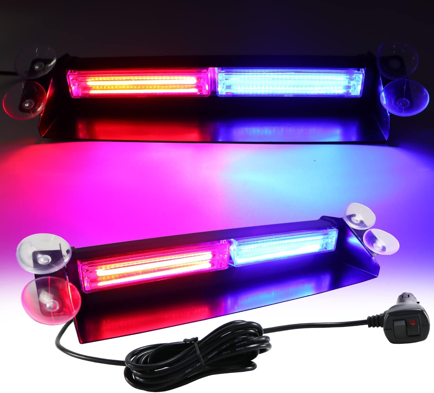 Eiruiyo Aluminum LED Emergency Strobe Dash Lights for