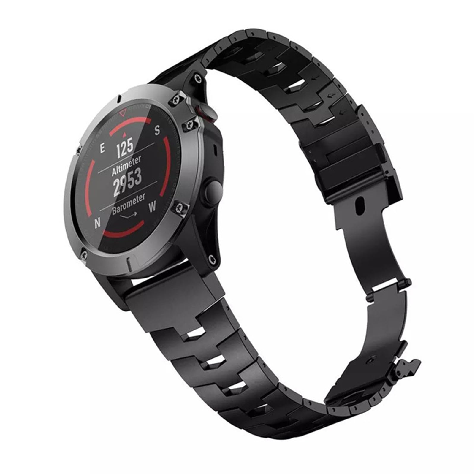 AISPORTS Kompatybilny z Garmin Fenix 8 51 mm/7X/7X Pro pasek ze stopu tytanu, 26 mm szybkie dopasowanie pasek do zegarka, metalowa bransoletka, pasek zastępczy do Garmin Instinct 3 50 mm/Quatix 7X