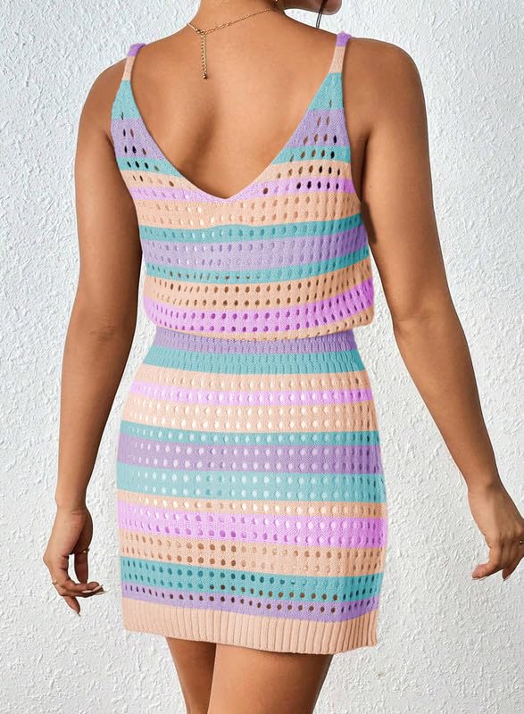 Image of Dokotoo Beach Cover Ups for Women 2026 Crochet Knit Coverup Dress