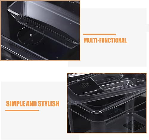 Miniatura 9 de UPKOCH 1 juego de recipientes de plástico para alimentos con tapa, bandeja para verduras, lechuga, contenedor apilable para almacenamiento en