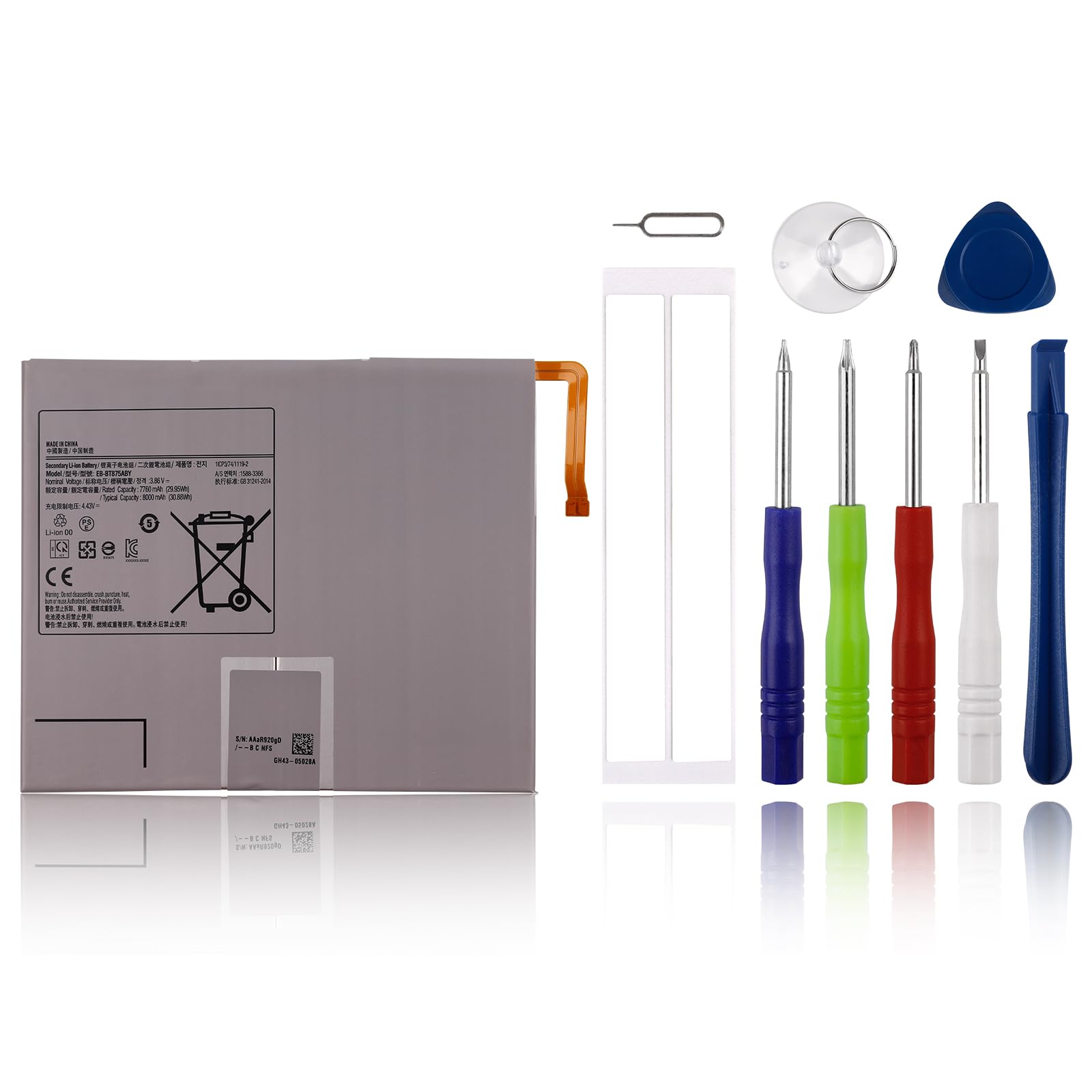 SwarKing Replacement Battery Compatible with Samsung Galaxy Tab S7 11" SM-T870 SM-T870NZNAXAR EB-BT875ABY with Toolkit