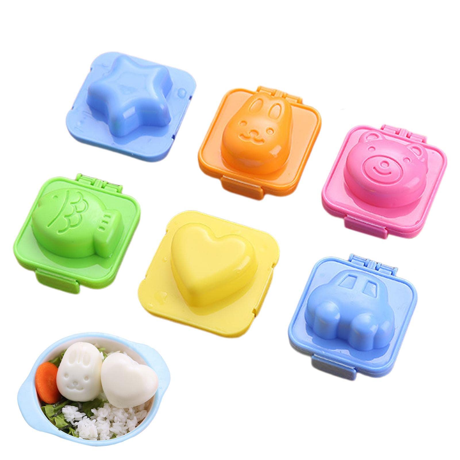 Amazon｜ゆで卵の型 - 星、くま、うさぎ、さかな、車、ハート型 ノン