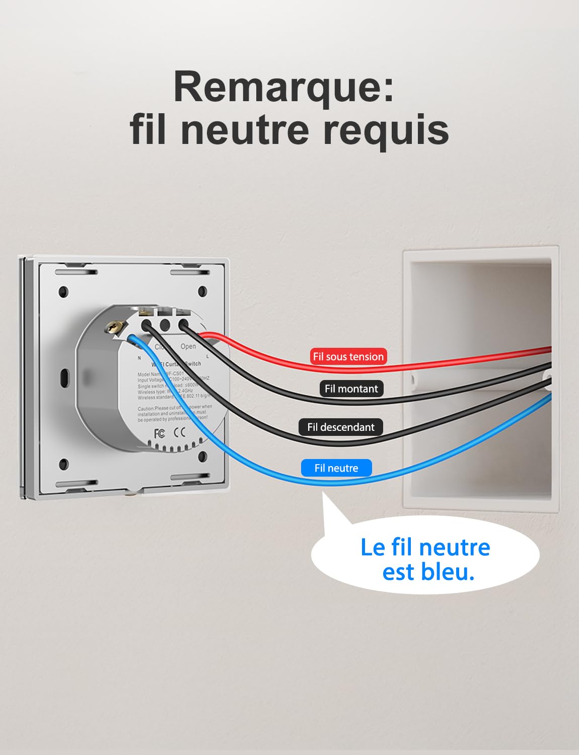 Maxcio Interrupteur Connecté WiFi Volet Roulant Tactile Alexa Argent | Interrupteur Intelligent Pour Rideau Compatible Google Home, Commande Vocale, Contrôle À Distance & Minuterie 4er