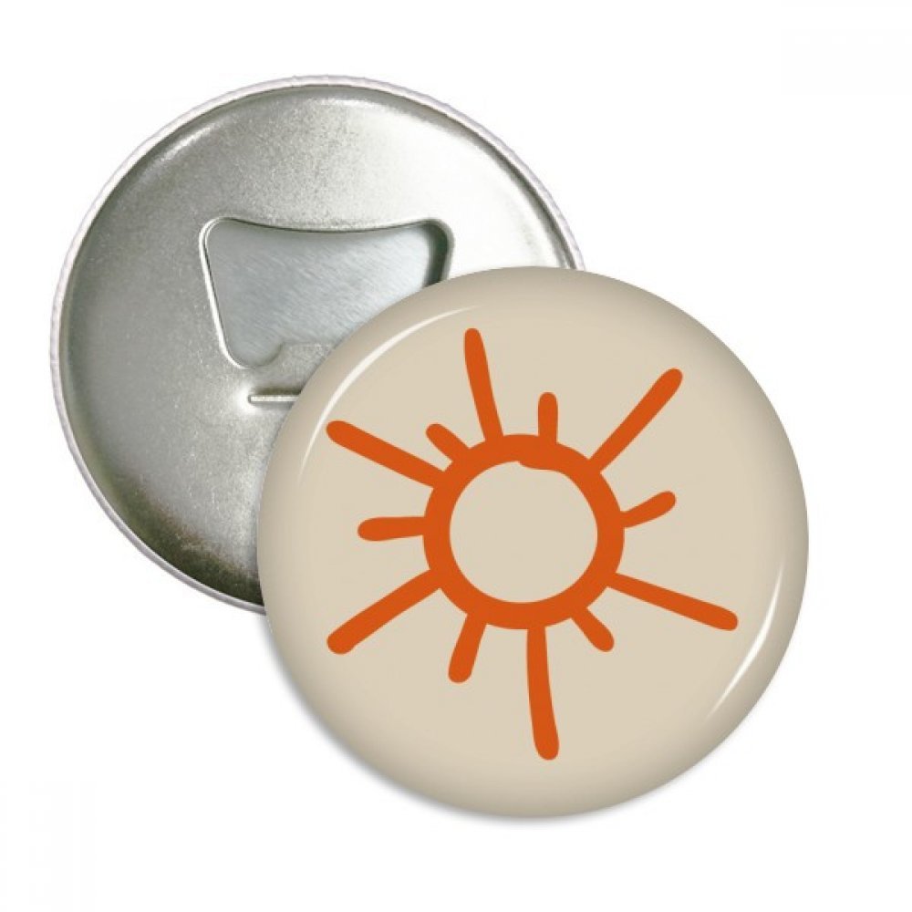 Ouvreur aimants pour réfrigérateur soleil orange lors des apéros