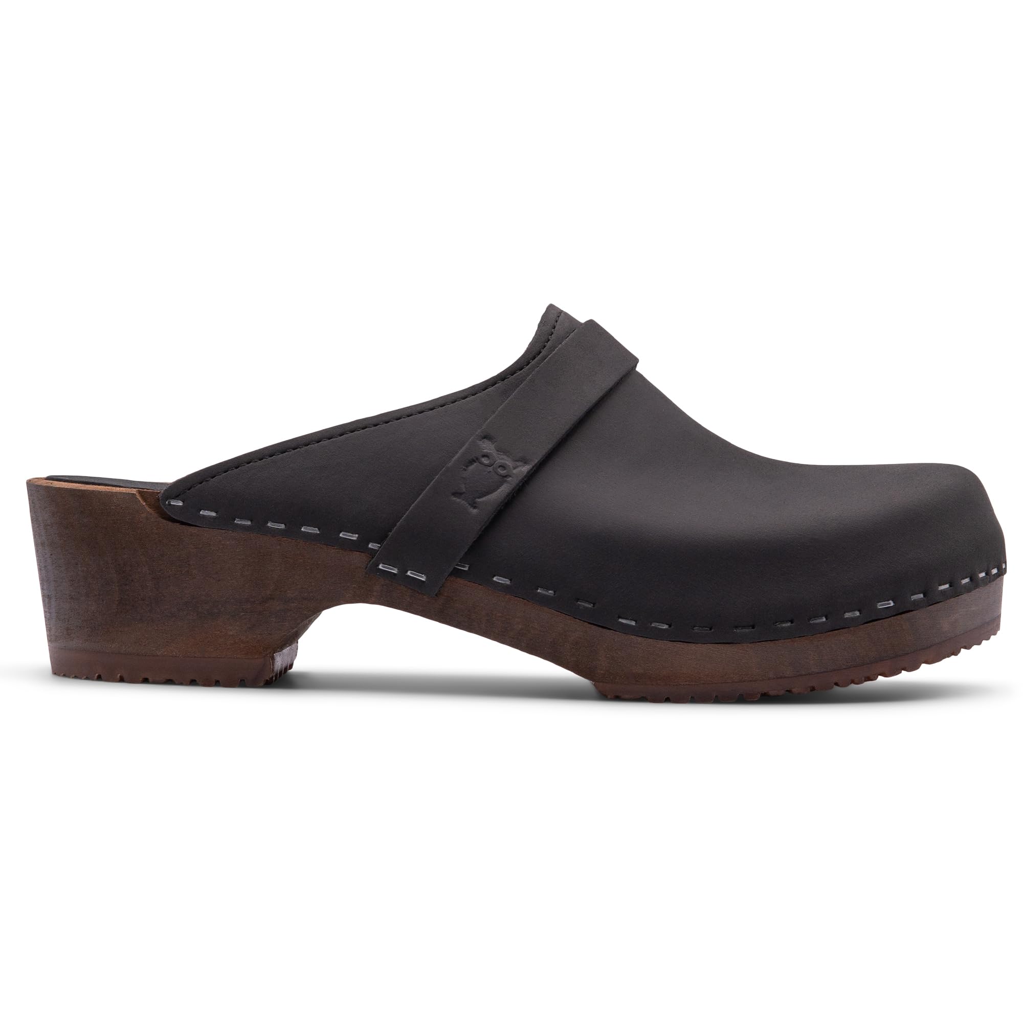 Sandgrens Handmade Swedish Wood Clogs for Men, Low Heel Mule | Malmö