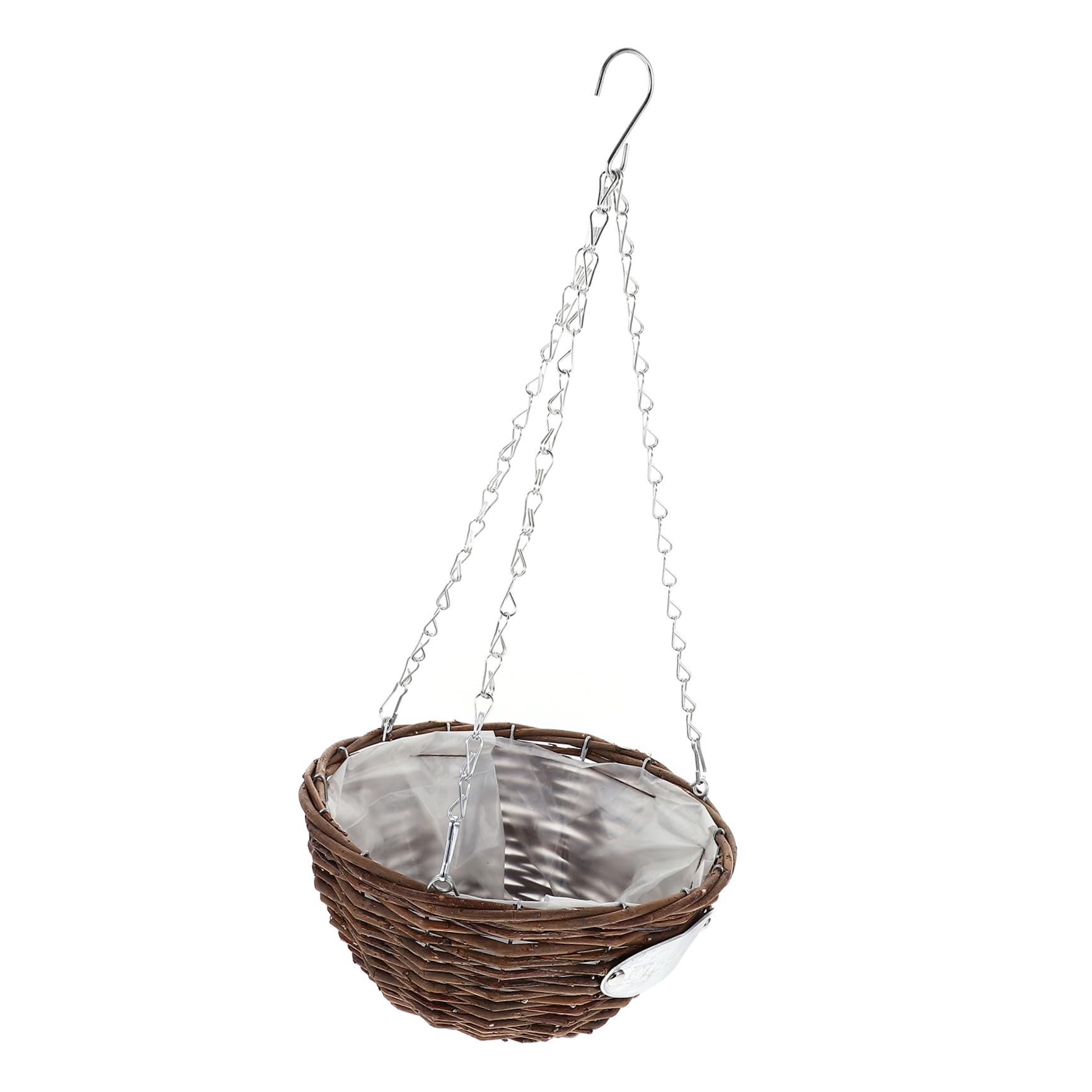 Hängeblumentopf 2 Stück aus Rattan und Metall Braun